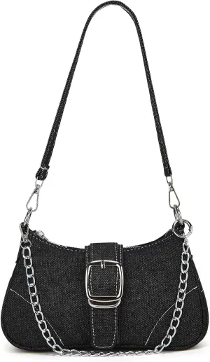 Denim Hobo Bag for Women Shoulder Crossbody Bag Small Totes Handbag Armpit Purse Top Handle Bag
