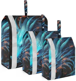 Dragon Compression Packing Cubes, 3pcs Compressible Expandable Travel Packing Organizer, Travel Cubes for Suitcase Carry On