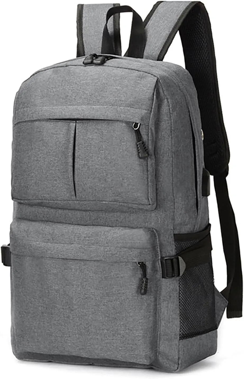 Durable Oxford Business Travel Backpack with 15.6-Inch Laptop Compartment (Grey)