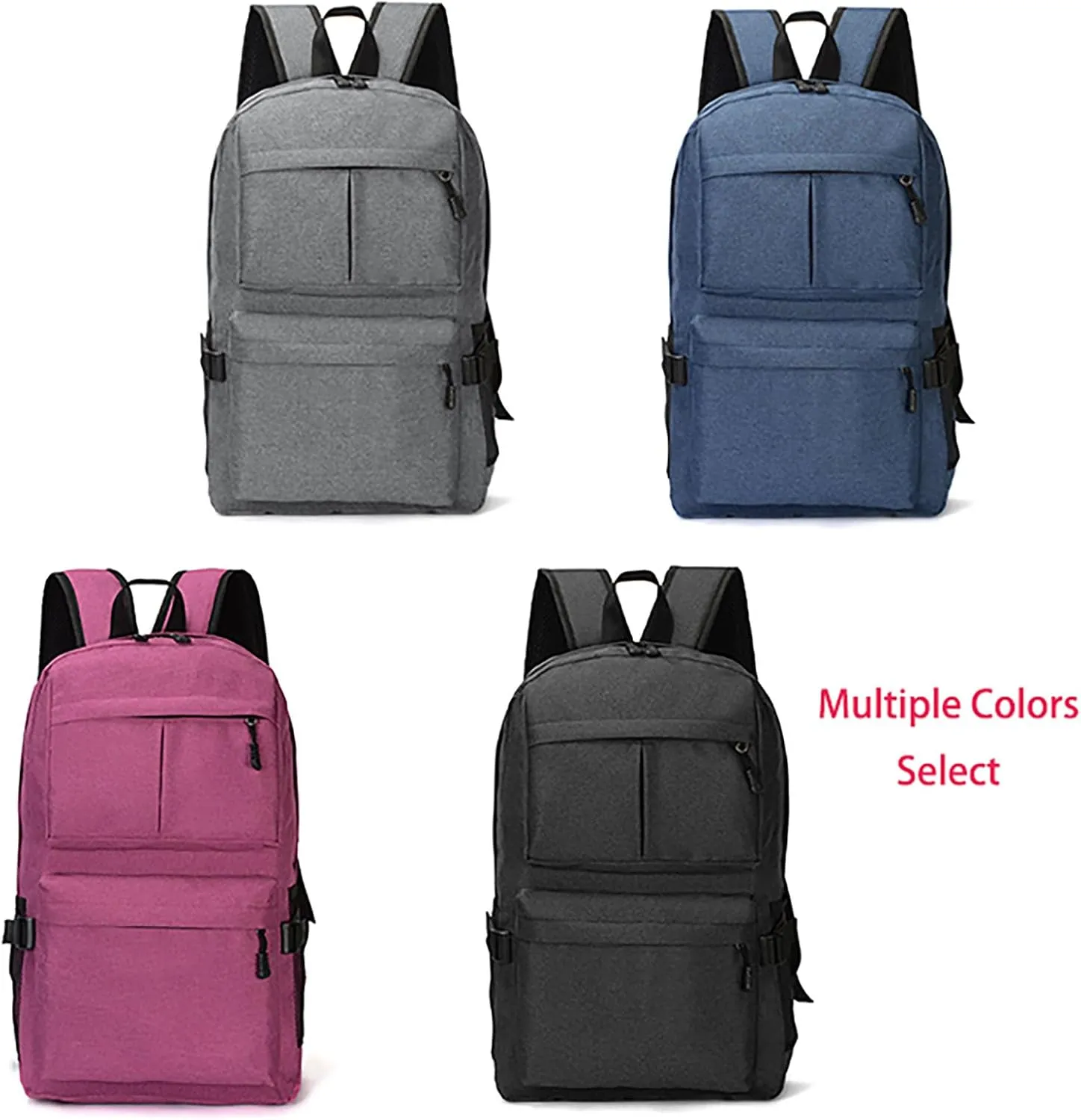 Durable Oxford Business Travel Backpack with 15.6-Inch Laptop Compartment (Grey)