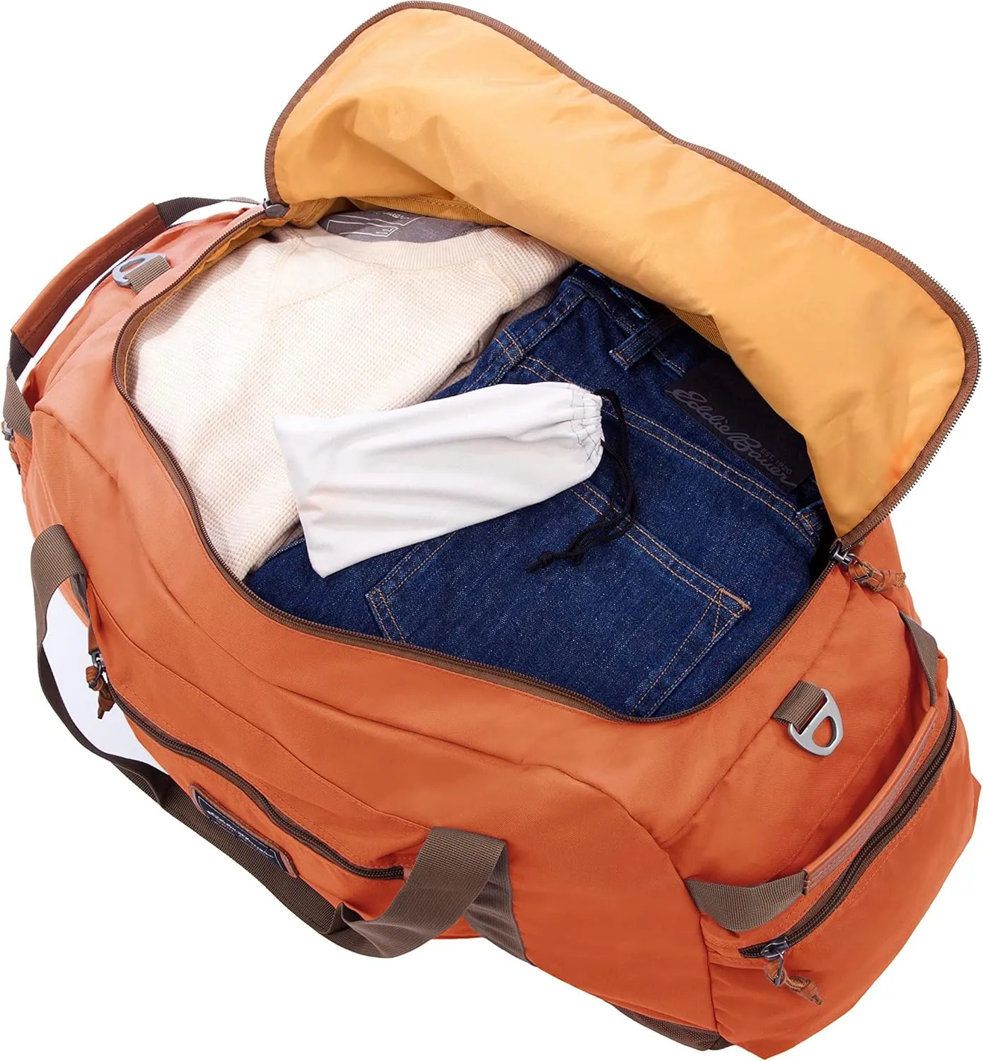 Eddie Bauer Bygone Duffel Weekend Travel | Lightweight | Rugged Polyester/Nylon | U-Shaped Main Compartment, Terracotta, 45L