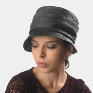 Elegant Raffia Fabric Toque Hat