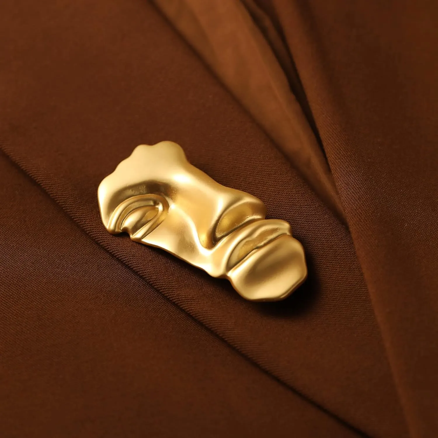 Figure Face Mask Brooch - Vintage Minimalist Metal Brooches Women Men