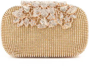 Flower Crystal Women Clutch Bags Evening Bags Wedding Handbag Rhinestones Party Purse