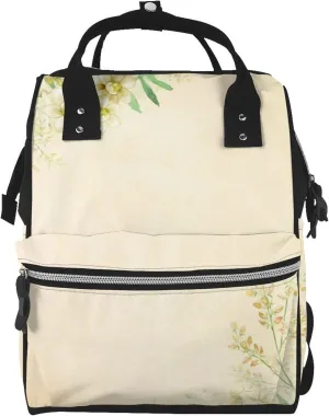 Flower Diaper Bag Backpack Large Capacity Multifunction with Insulated Pockets Waterproof Baby Diaper Bags Baby Travel Essentials for Dads, Moms, Newborns