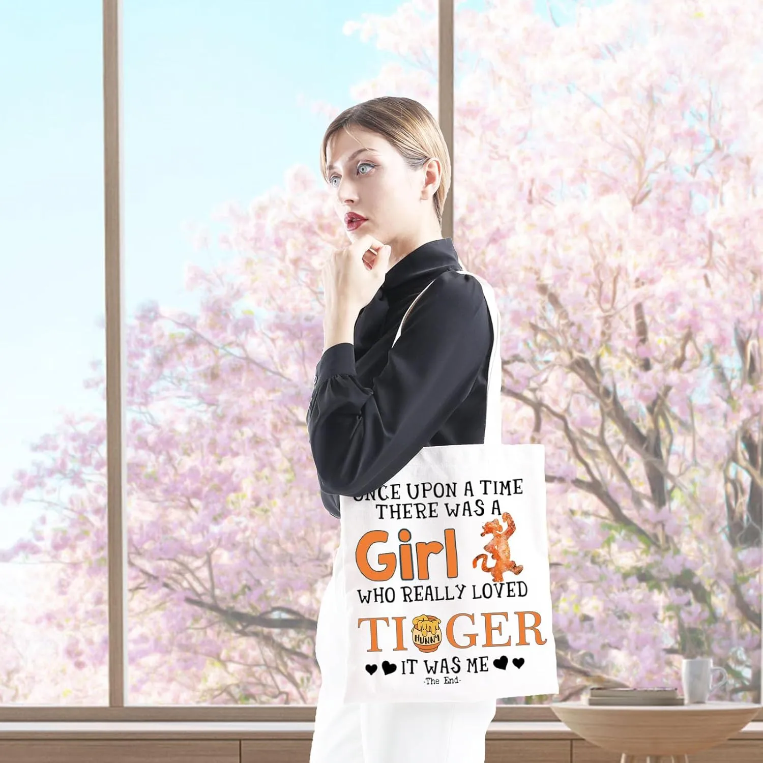 GJTIM Tiger Cartoon Character Gift There Was Who Really Loved Tiger Bag for Fans (Loved Tiger CB)