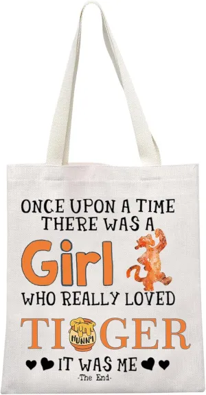 GJTIM Tiger Cartoon Character Gift There Was Who Really Loved Tiger Bag for Fans (Loved Tiger CB)