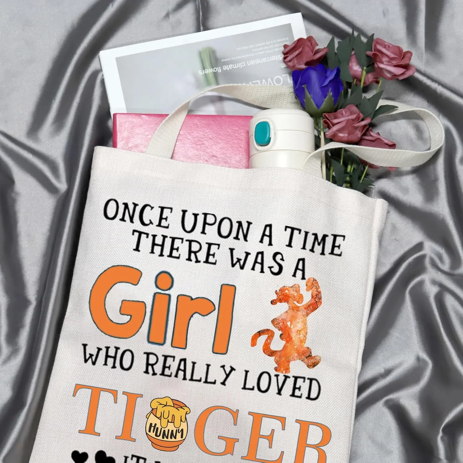GJTIM Tiger Cartoon Character Gift There Was Who Really Loved Tiger Bag for Fans (Loved Tiger CB)