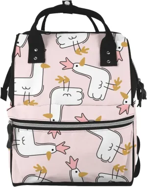 Goose Queen Diaper Bag Backpack Large Capacity Multifunction with Insulated Pockets Waterproof Baby Diaper Bags Baby Travel Essentials for Dads, Moms, Newborns