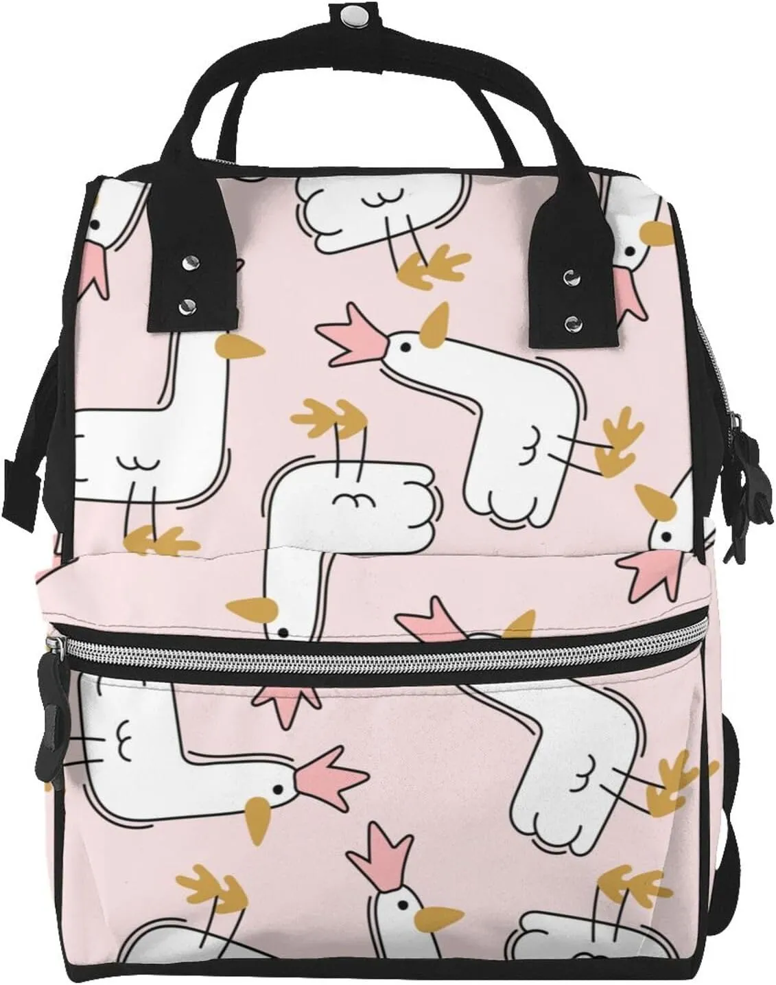 Goose Queen Diaper Bag Backpack Large Capacity Multifunction with Insulated Pockets Waterproof Baby Diaper Bags Baby Travel Essentials for Dads, Moms, Newborns