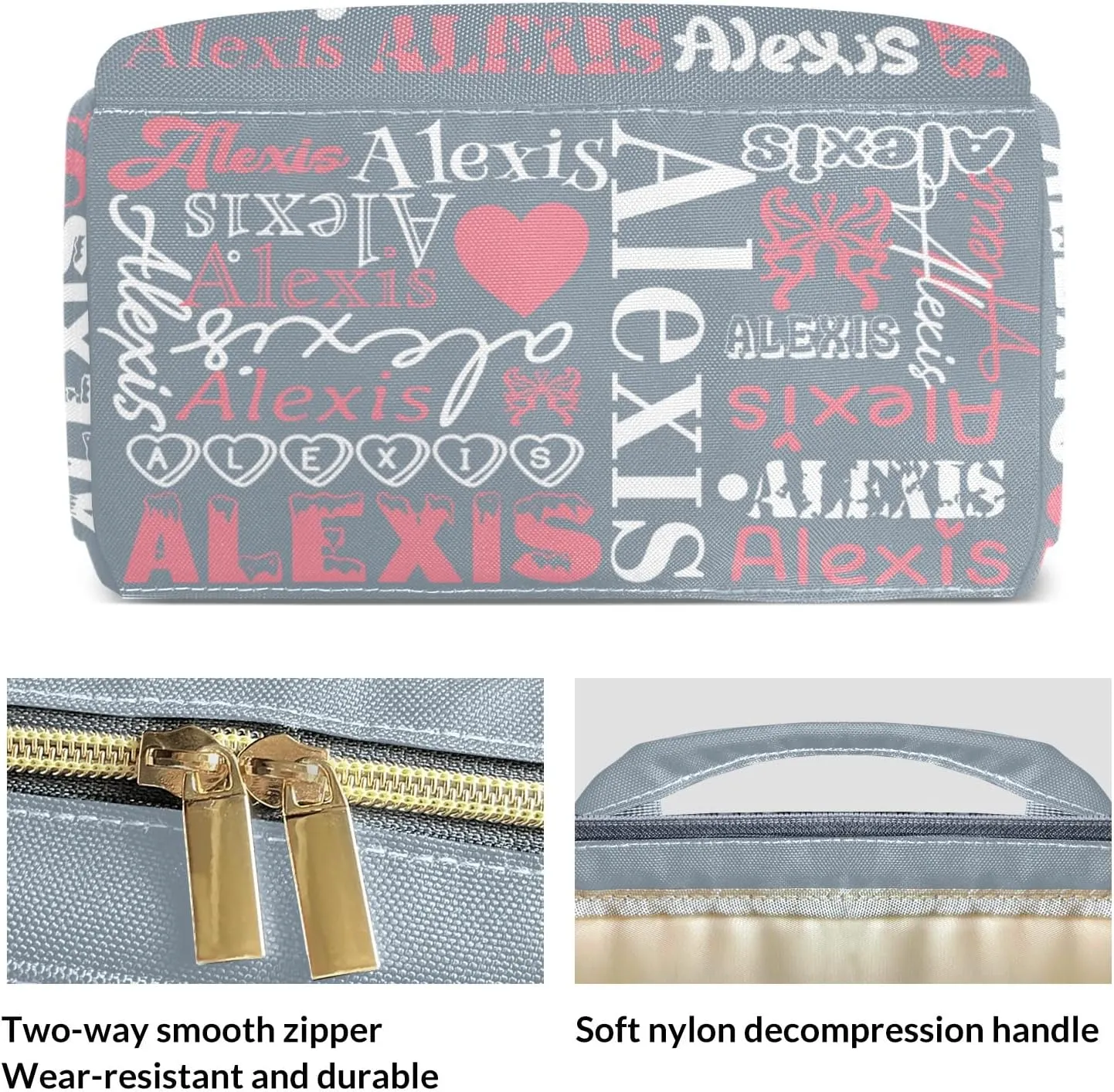 Gray Mummy Bags Custom with Name Personalized Diaper Bags Backpack Presents