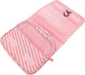 Hanging Travel Toiletry Bag Makeup Organizer Compact Sturdy Makeup Pouch Polyester Waterproof for Women Girls