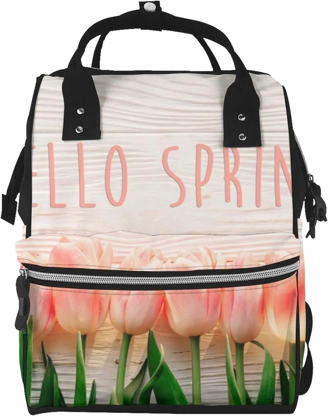Hello Spring Diaper Bag Backpack Large Capacity Multifunction with Insulated Pockets Waterproof Baby Diaper Bags Baby Travel Essentials for Dads, Moms, Newborns