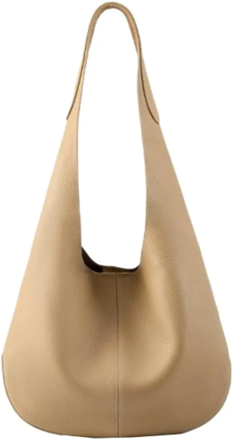 Hobo Bags for Women Soft Genuine Leather Tote Bags for Women Slouchy Shoulder Bag Handbags Bucket Bags Work Tote Travel Bag