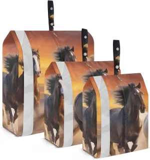 Horse Compression Packing Cubes, 3pcs Compressible Expandable Travel Packing Organizer, Travel Cubes for Suitcase Carry On