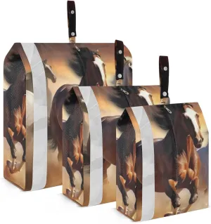 Horse Compression Packing Cubes, 3pcs Compressible Expandable Travel Packing Organizer, Travel Cubes for Suitcase Carry On