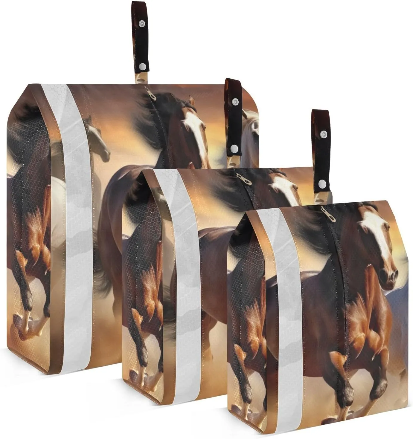 Horse Compression Packing Cubes, 3pcs Compressible Expandable Travel Packing Organizer, Travel Cubes for Suitcase Carry On