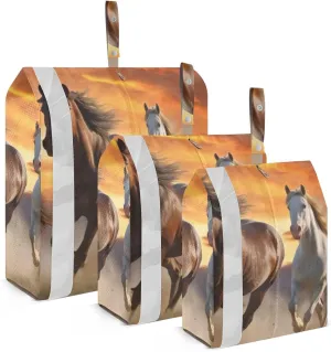 Horse Compression Packing Cubes, 3pcs Compressible Expandable Travel Packing Organizer, Travel Cubes for Suitcase Carry On