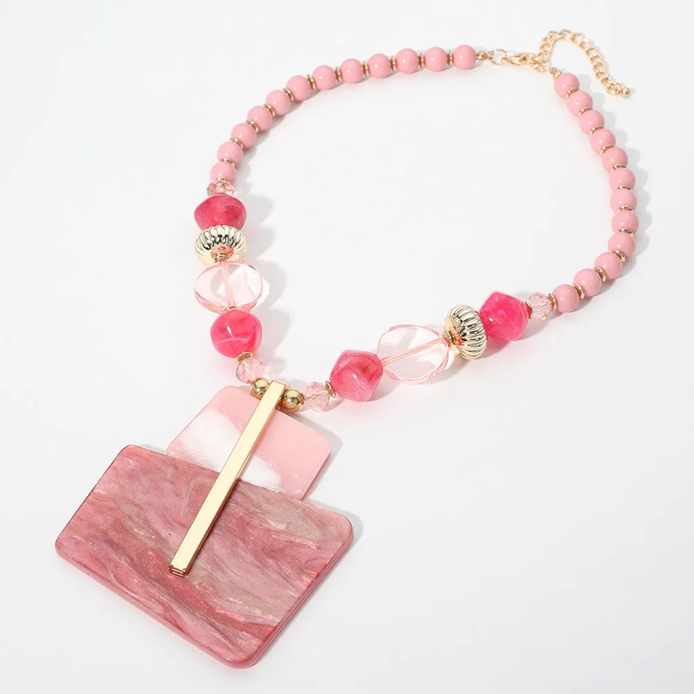 iLLASPARKZ Bold Celluloid Acetate Abstract Statement Necklace