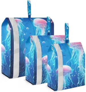 Jellyfish Compression Packing Cubes, 3pcs Compressible Expandable Travel Packing Organizer, Travel Cubes for Suitcase Carry On