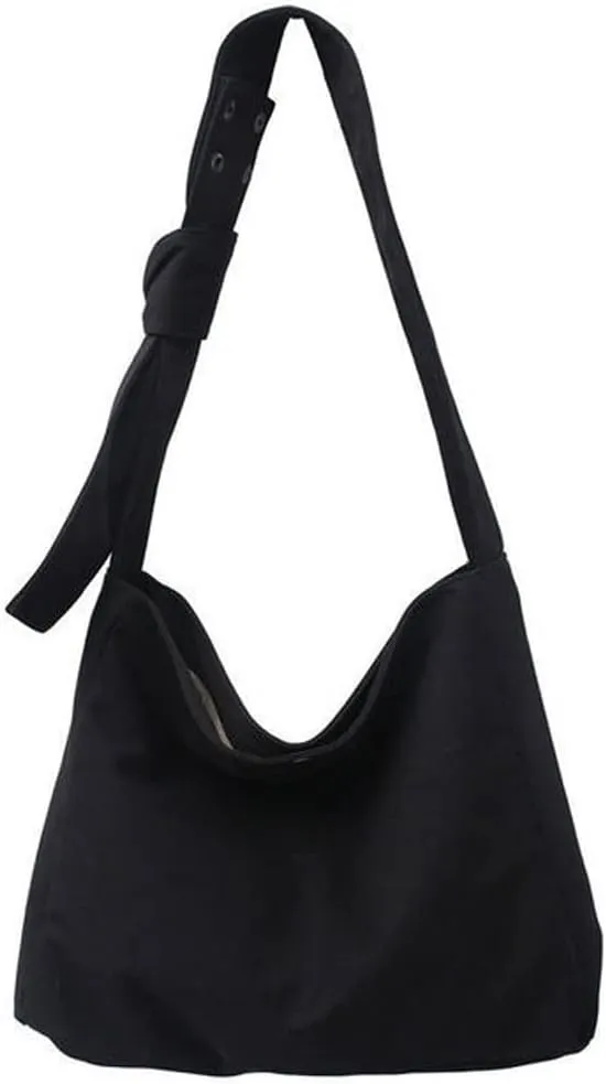 JSEIAJB Wide Strap Simple Canvas Tote Large Capacity Casual Bag Shoulder Bag