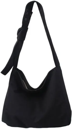JSEIAJB Wide Strap Simple Canvas Tote Large Capacity Casual Bag Shoulder Bag