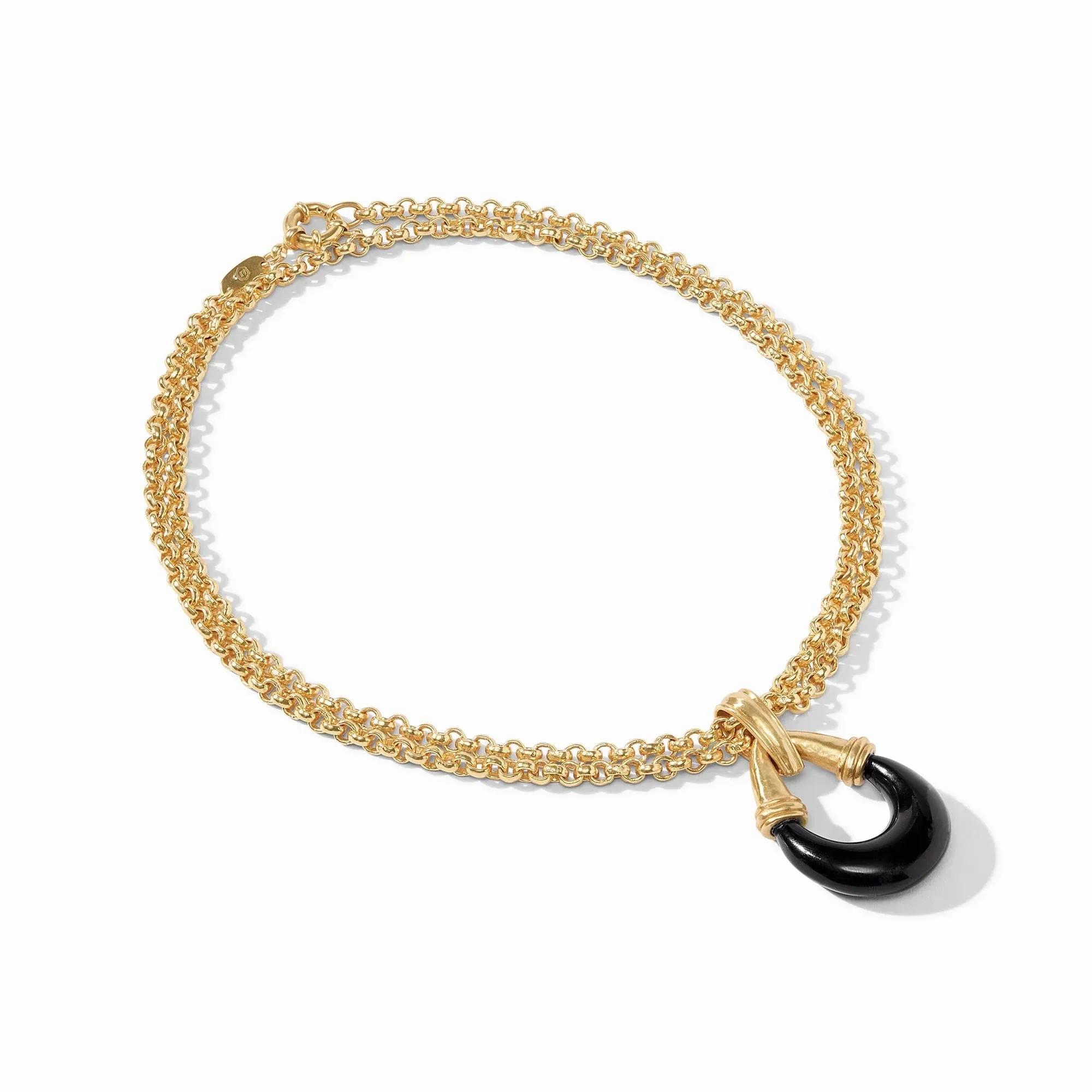 Julie Vos Havana Statement Pendant - Obsidian Black