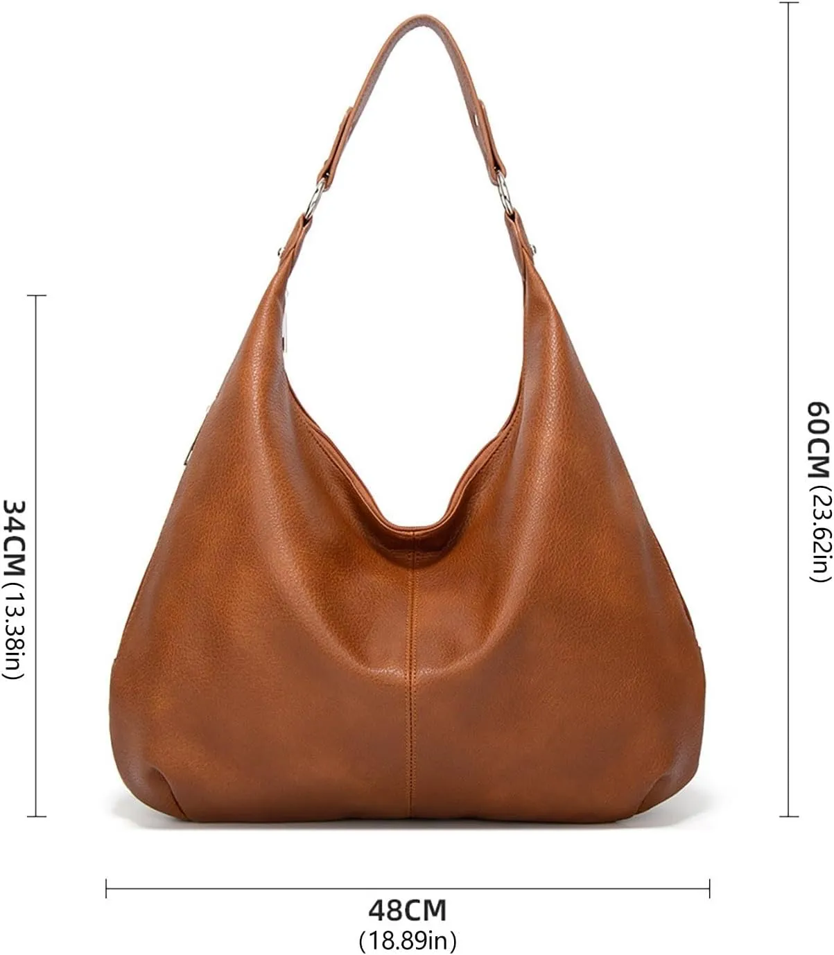 Large Crossbody Bags for Women, Large Capacity Vegan Pu Leather Shoulder Tote Bag Work Commute Casual Handbags