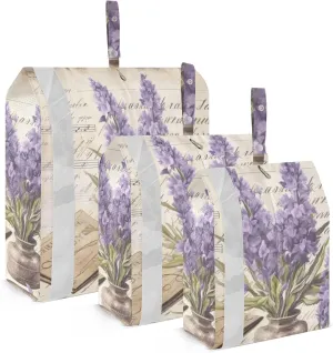Lavender Compression Packing Cubes, 3pcs Compressible Expandable Travel Packing Organizer, Travel Cubes for Suitcase Carry On