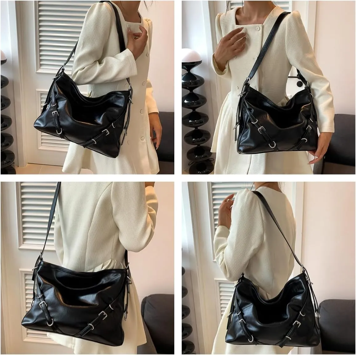 Leather Hobo Bags for Womens Y2k Purse Designer Tote Bags Women Hobo Purses for Women Trendy Purses