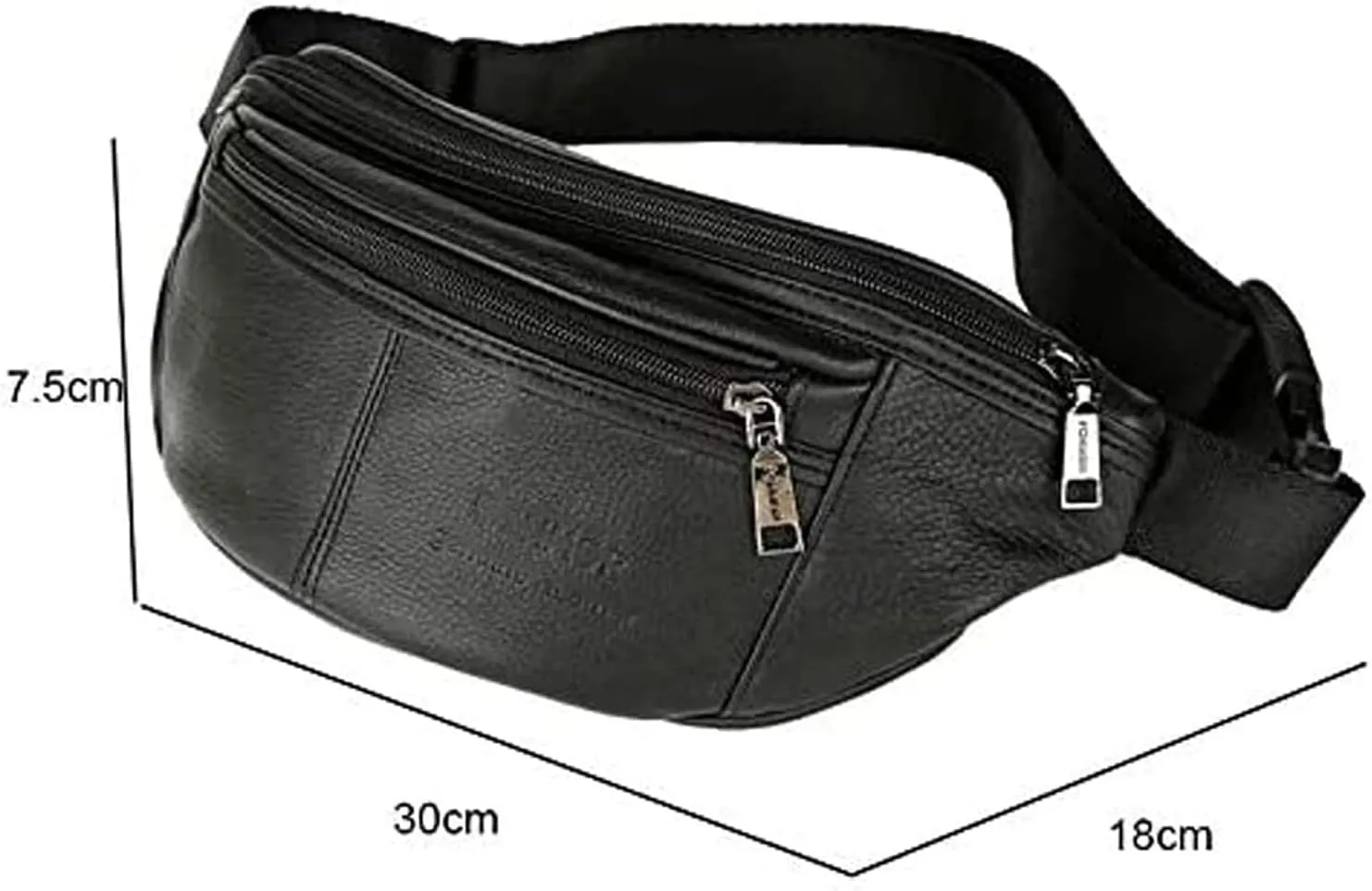 Leather Waist Bag Multiple Pockets Fanny Pack Daily Life and Travel Outdoorr, Card Slots