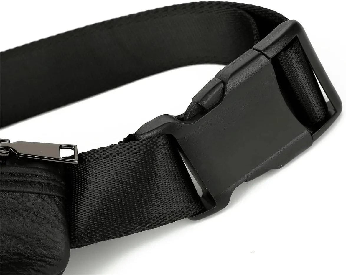 Leather Waist Bag Multiple Pockets Fanny Pack Daily Life and Travel Outdoorr, Card Slots