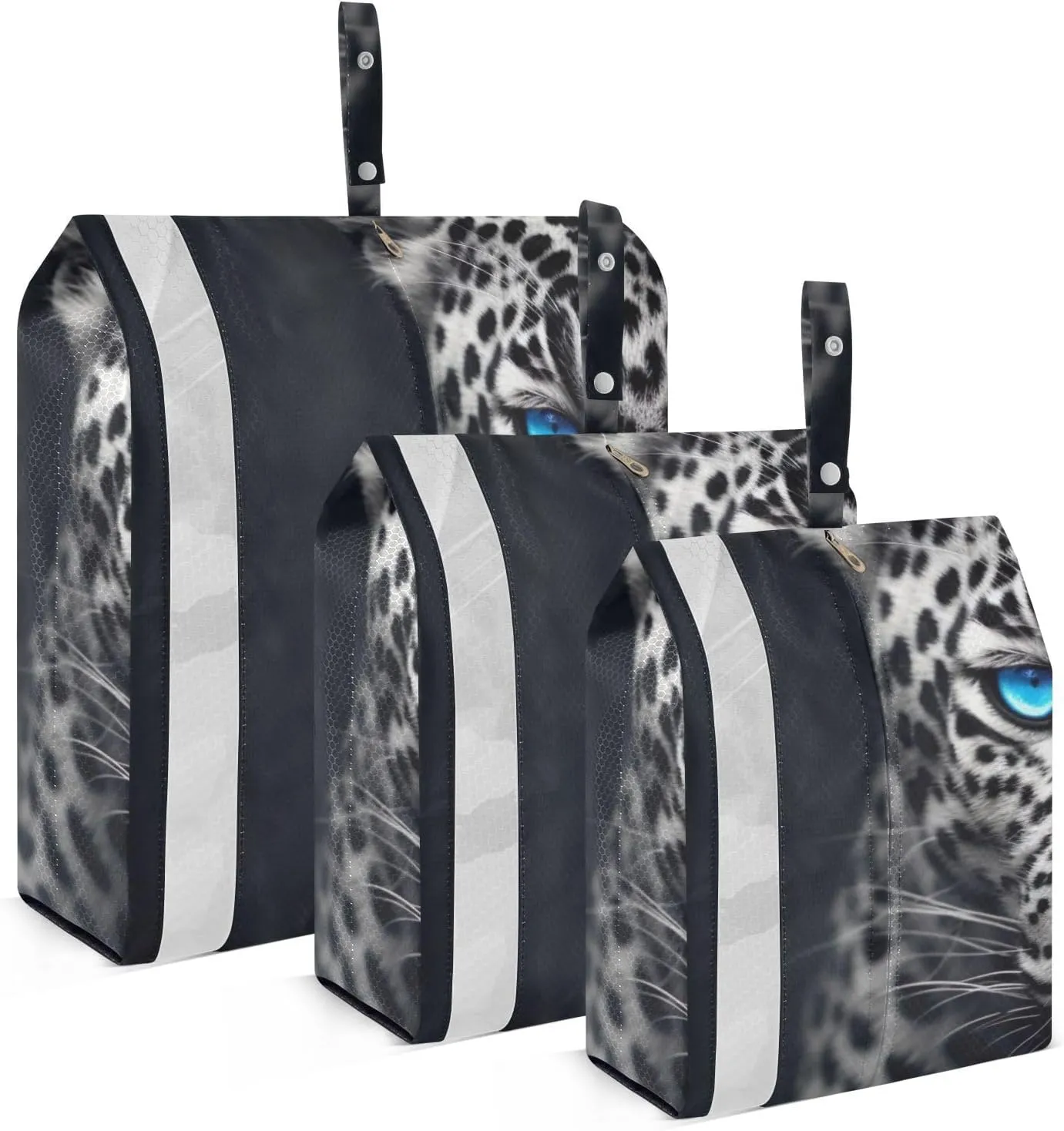 Leopard Compression Packing Cubes, 3pcs Compressible Expandable Travel Packing Organizer, Travel Cubes for Suitcase Carry On