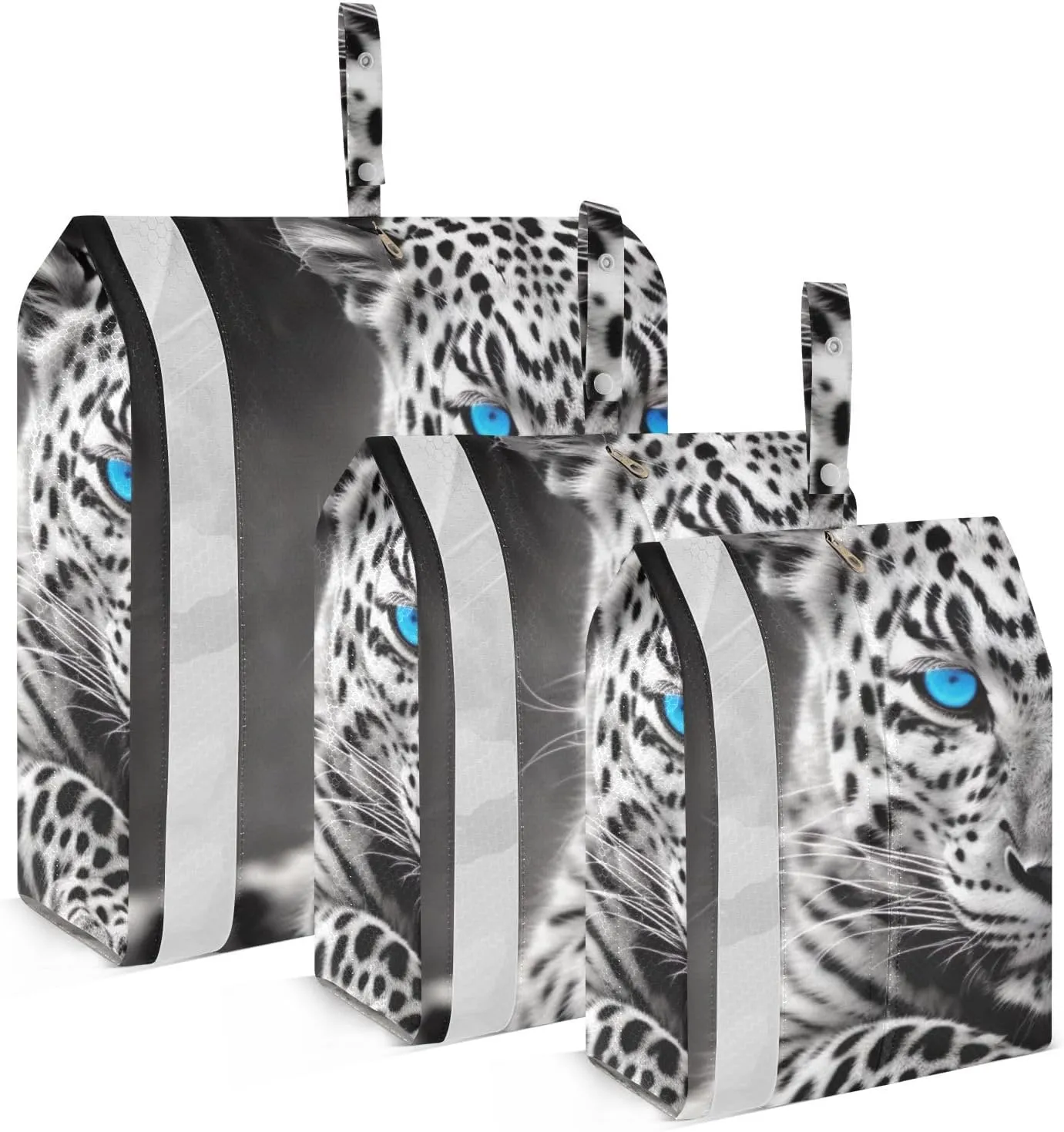 Leopard Compression Packing Cubes, 3pcs Compressible Expandable Travel Packing Organizer, Travel Cubes for Suitcase Carry On