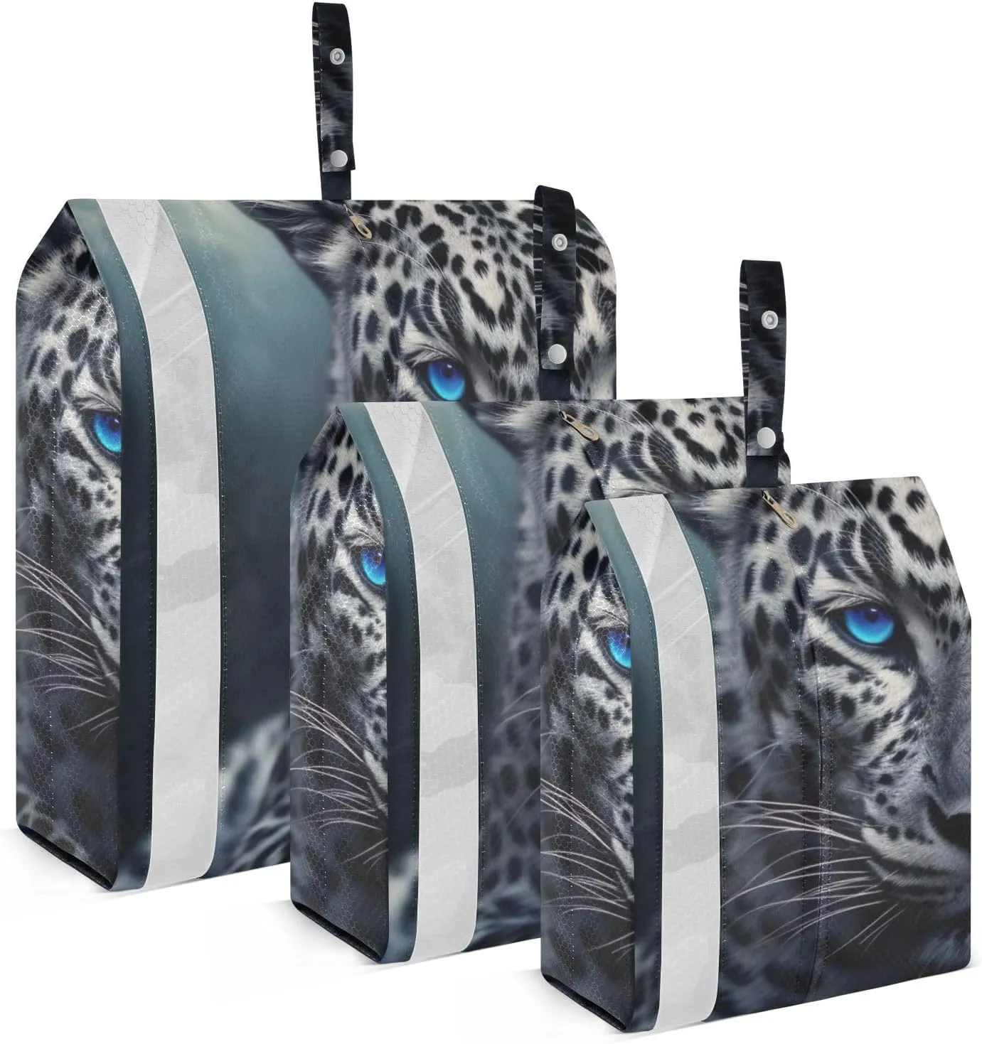 Leopard Compression Packing Cubes, 3pcs Compressible Expandable Travel Packing Organizer, Travel Cubes for Suitcase Carry On