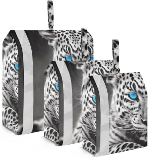 Leopard Compression Packing Cubes, 3pcs Compressible Expandable Travel Packing Organizer, Travel Cubes for Suitcase Carry On