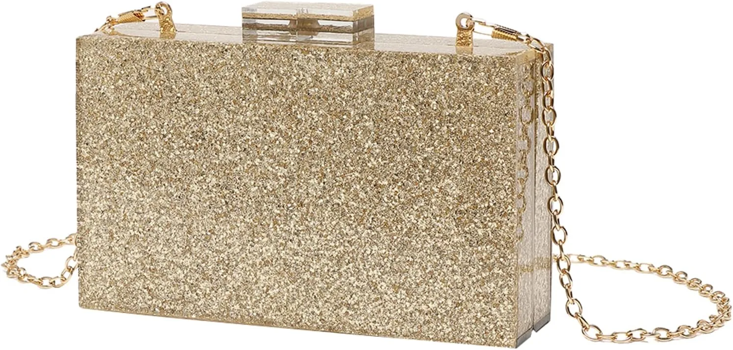 LETODE Acrylic Clutch Bags Purse Perspex Bag Handbags for Women