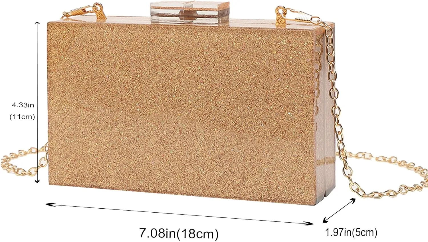 LETODE Acrylic Clutch Bags Purse Perspex Bag Handbags for Women