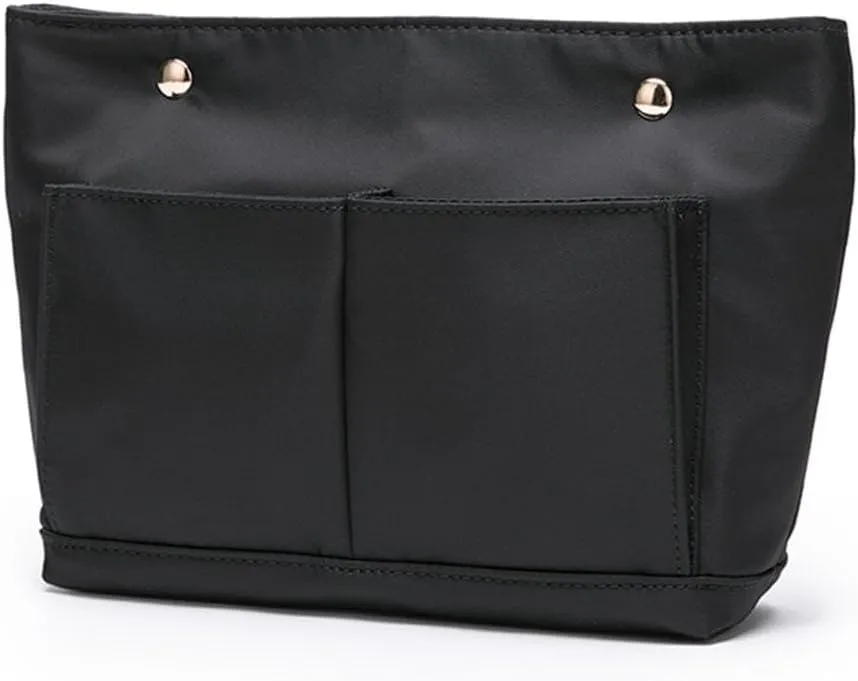 Lightweight Handbag Organizers Insert with Multiple Pockets Handbag Organizer for Storage and Organization Cosmetic Bag (Nylon-black,S)