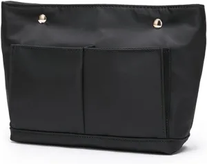 Lightweight Handbag Organizers Insert with Multiple Pockets Handbag Organizer for Storage and Organization Cosmetic Bag (Nylon-black,S)