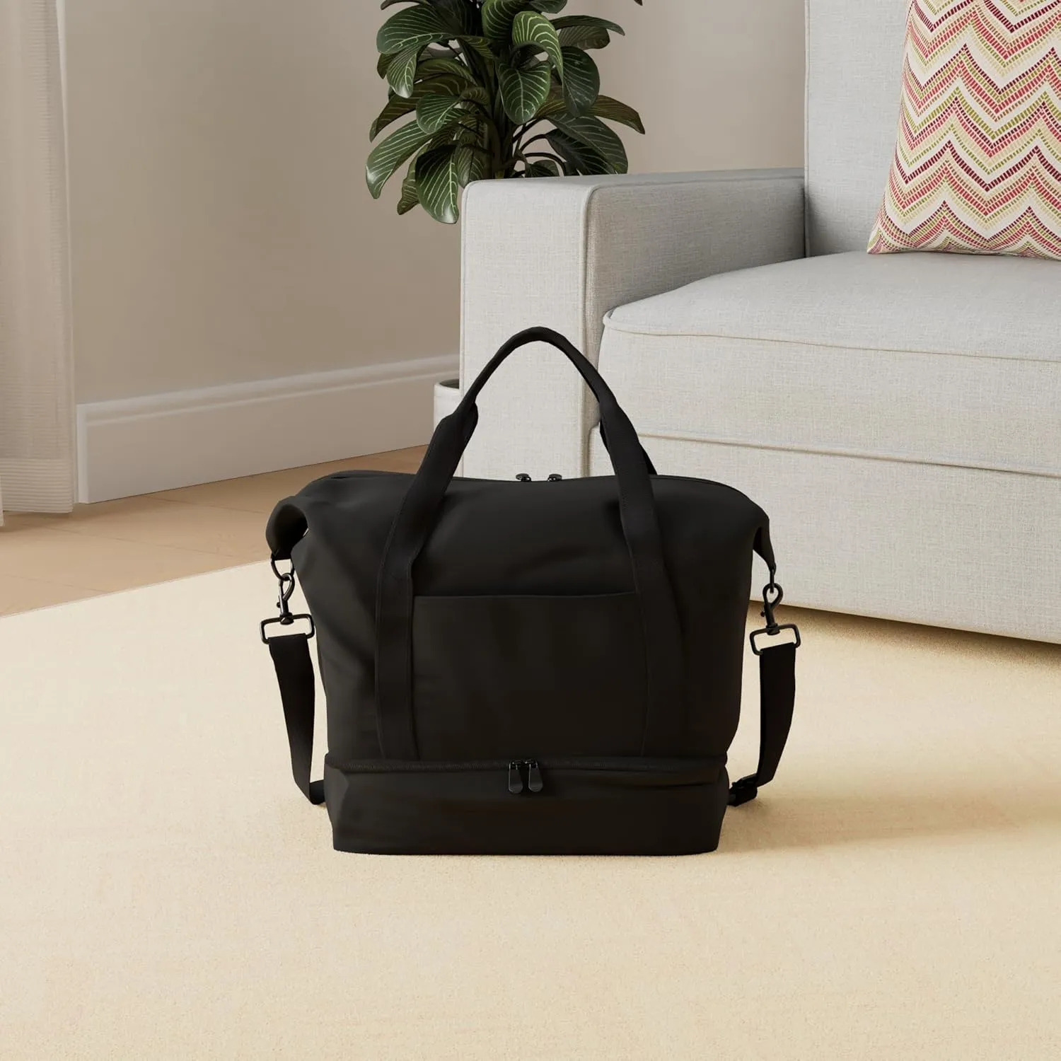Lo & Sons Original Catalina Deluxe Premium Canvas Duffel Bag  Travel, Gym, Hospital, or Weekender Bag with Shoe Compartment for Men and Women