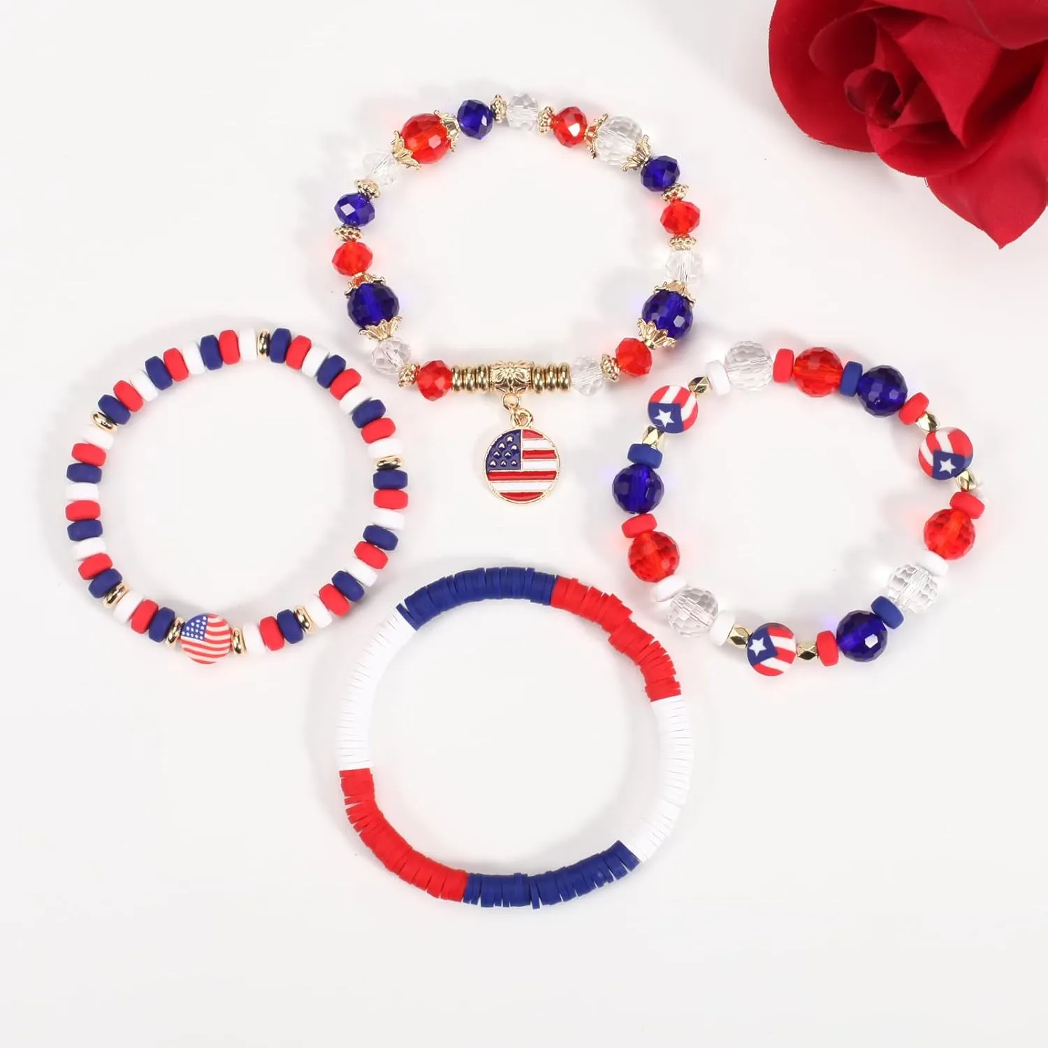 Lonext Halloween Bracelets Stackable Heishi Beaded Stretch Bracelets