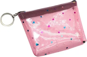 Luxshiny Change Purse, Coin Purse for Women and Girls Makeup Bag Clear Coin Pouch With Zipper for Change, Keys, Lipstick