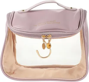 Makeup Pouch Portable Toiletry Bag Travel Cosmetic Bag Hanging Organizer Compact Lightweight Purple