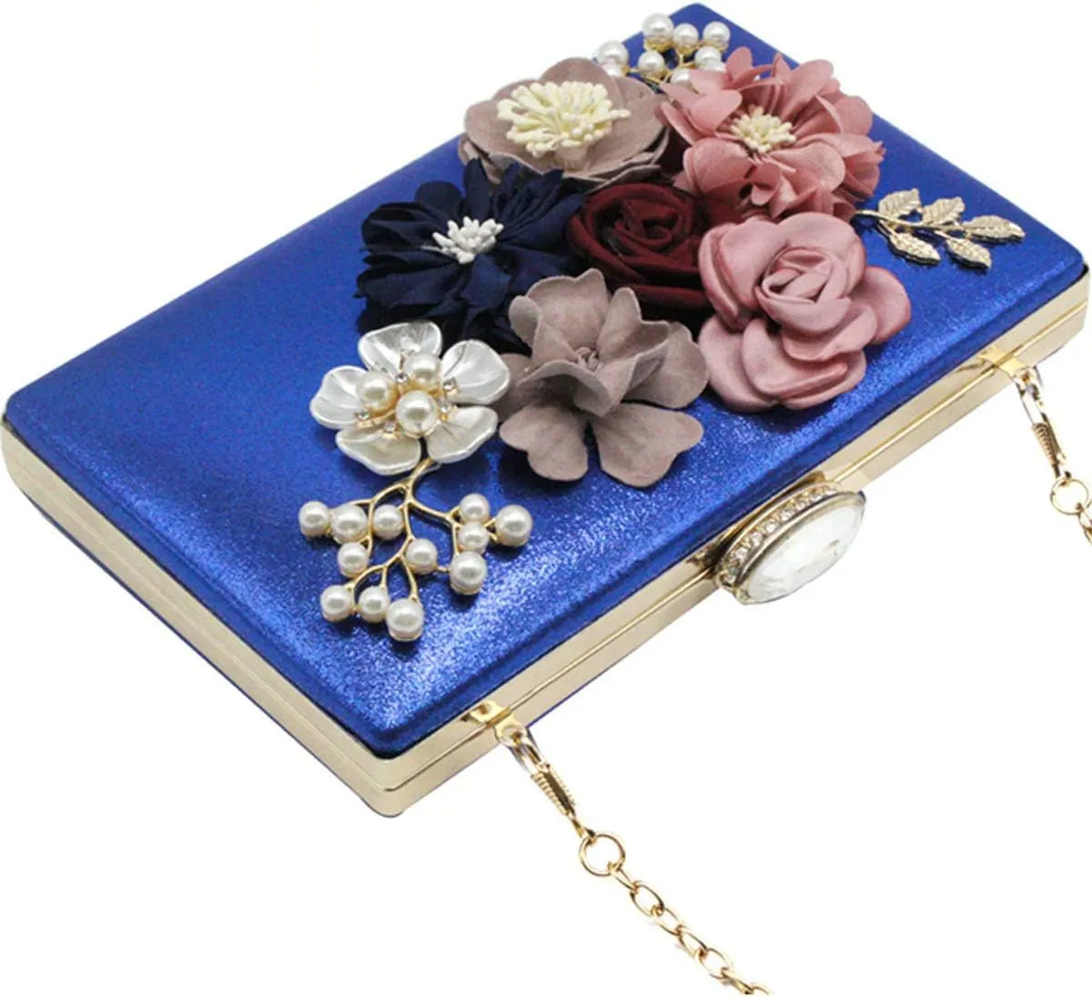 meilun Women's Pearl Clutch Purses Glliter Banquet Handbag Evening Bags