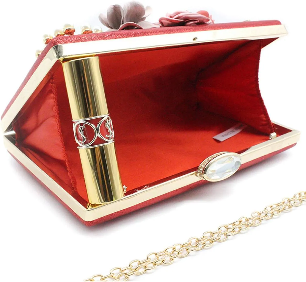 meilun Women's Pearl Clutch Purses Glliter Banquet Handbag Evening Bags