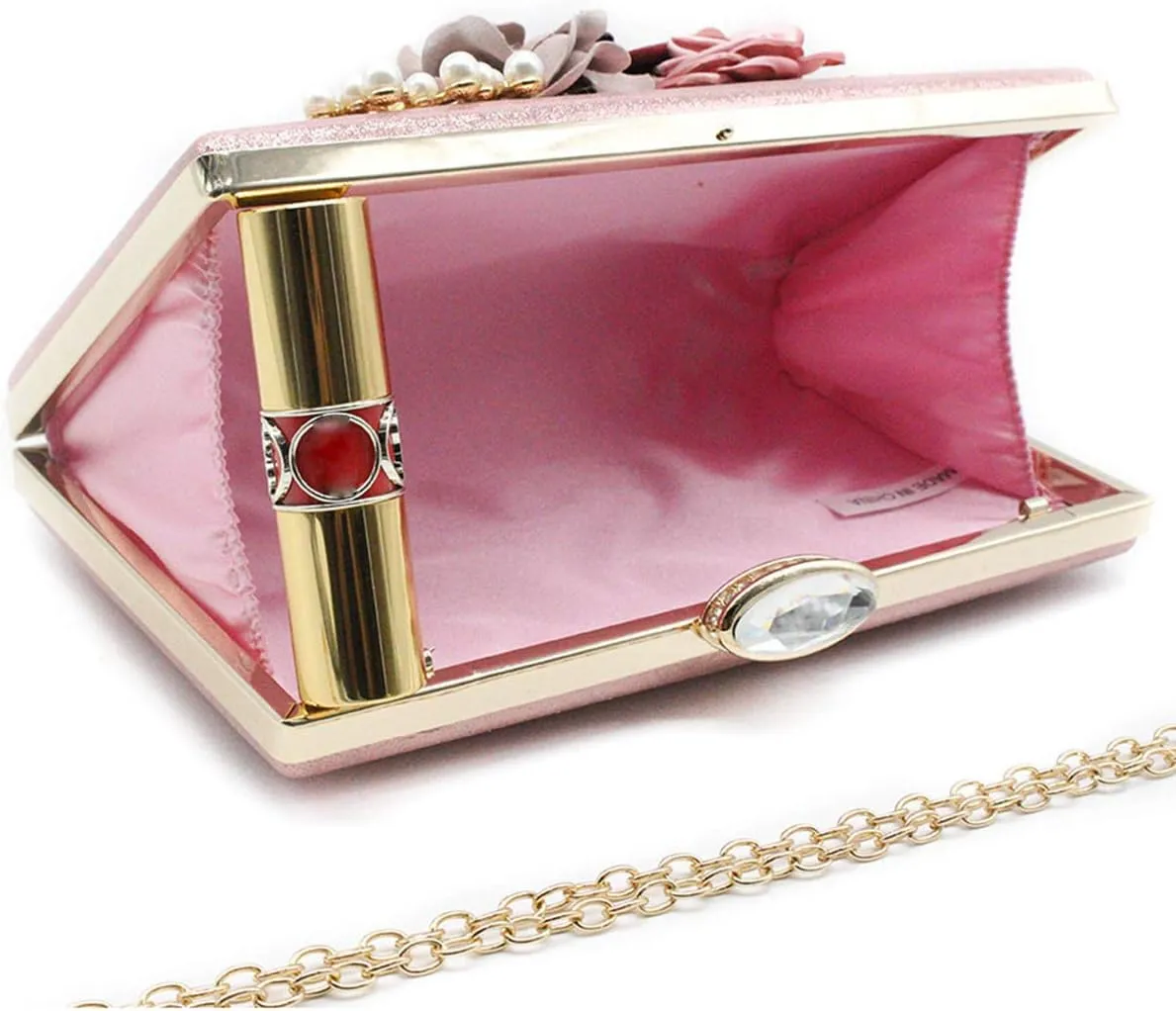 meilun Women's Pearl Clutch Purses Glliter Banquet Handbag Evening Bags