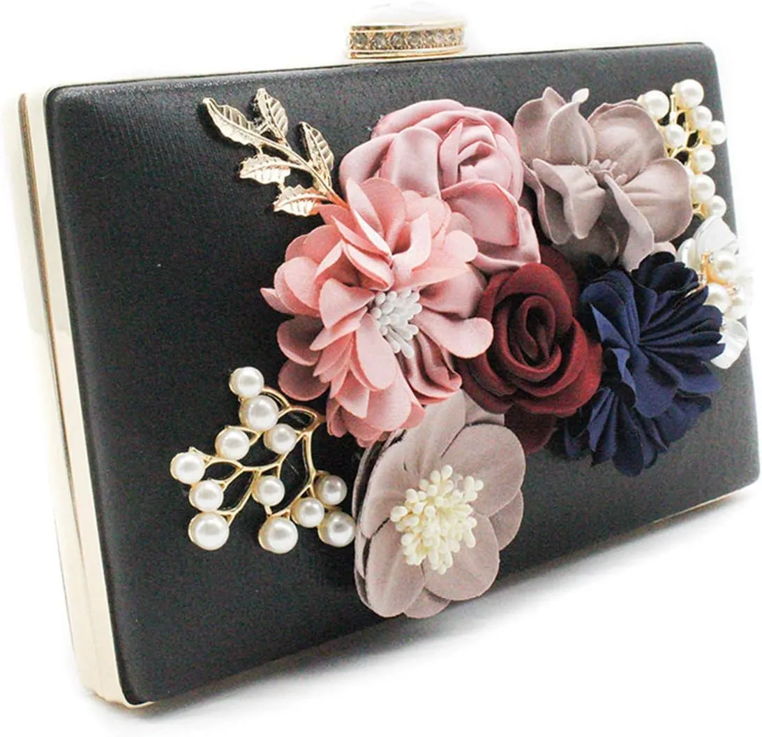 meilun Women's Pearl Clutch Purses Glliter Banquet Handbag Evening Bags
