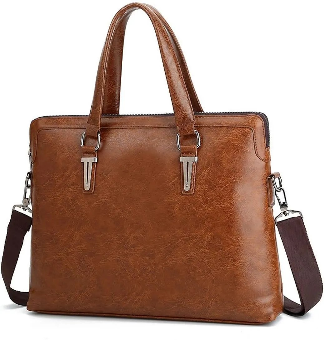 Men's Briefcase Totes Leather Men Laptop Handbags Messenger Bags For Male Handbag Office Business Bags