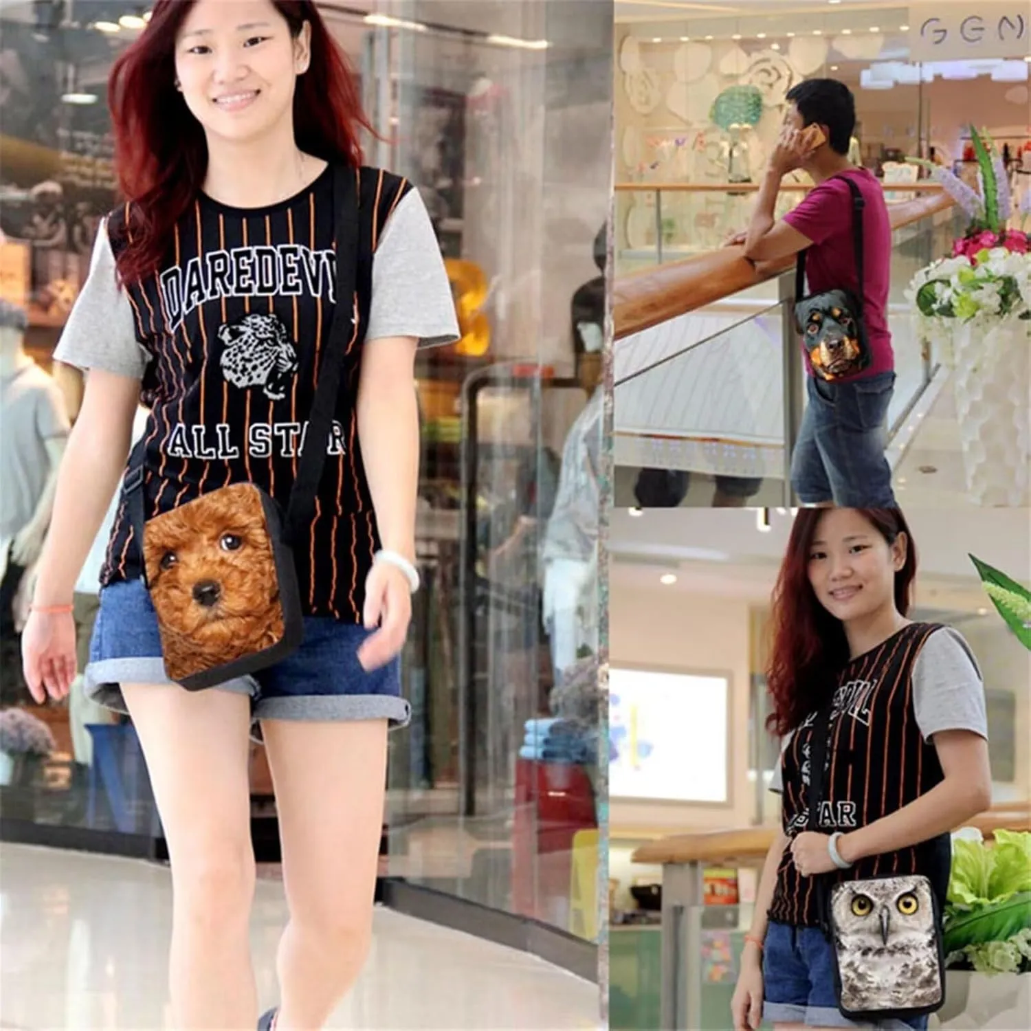 Messenger Bag Small Hobo Crossbody Bag with Multiple Pockets Casual Shoulder Tote Bag